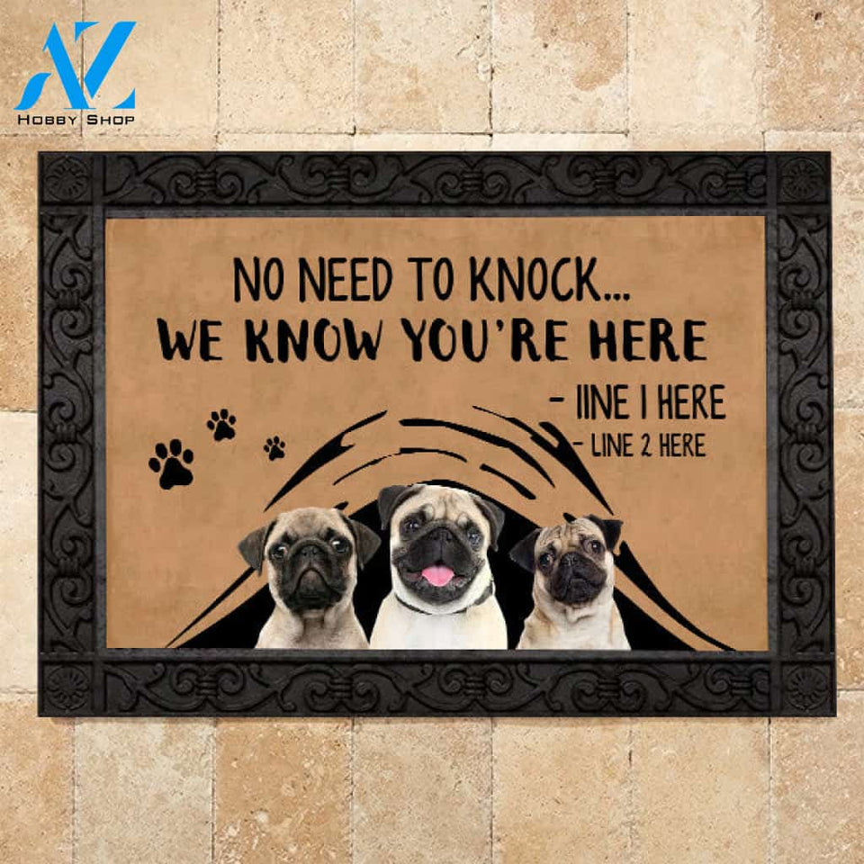 Pug M288 Camping Custom Doormat All Over Printed (6228)
