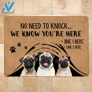 Pug M288 Camping Custom Doormat All Over Printed (6228)