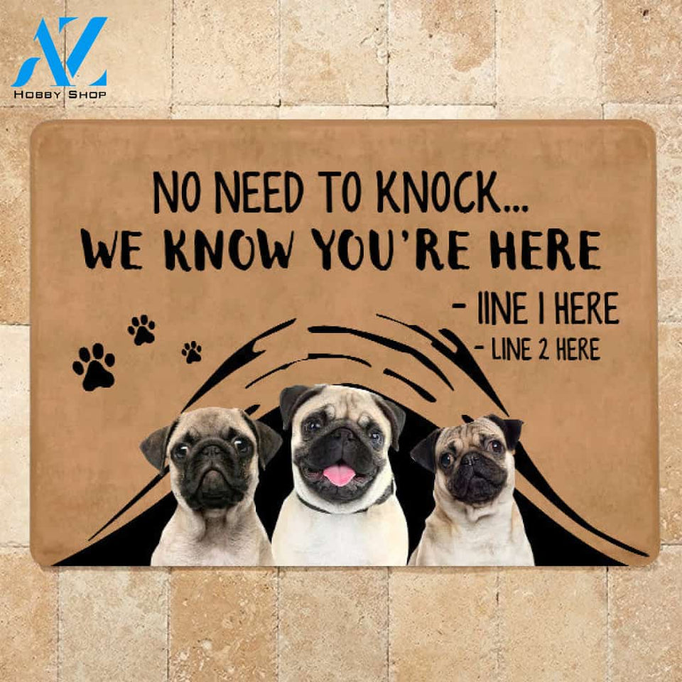 Pug M288 Camping Custom Doormat All Over Printed (6228)