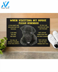 Pug Please Remember Doormat | Welcome Mat | House Warming Gift
