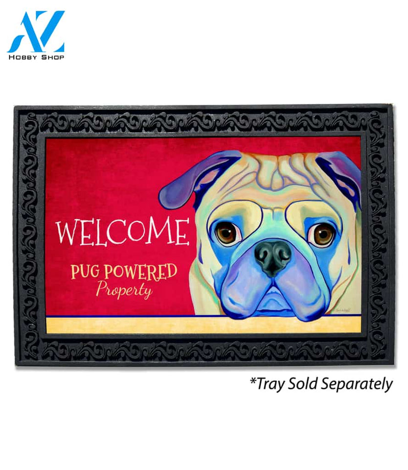 Pug Powered Property Doormat - 18" x 30"