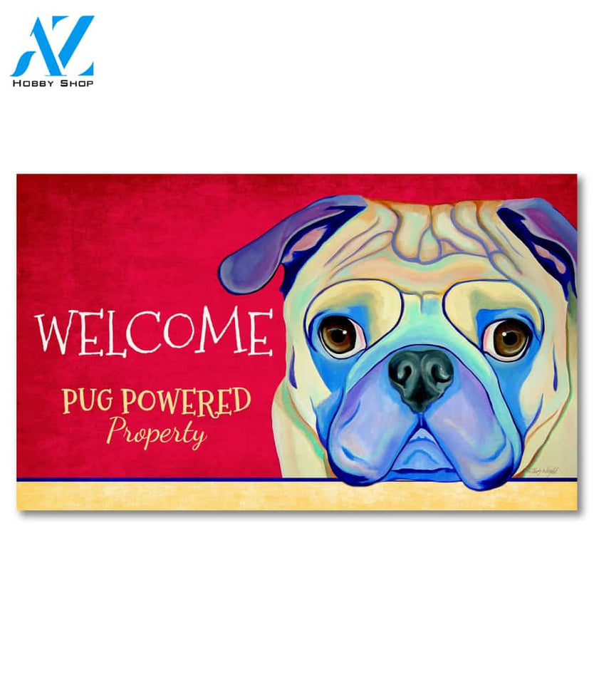 Pug Powered Property Doormat - 18" x 30"