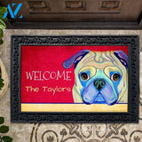 Pug Powered Property Personalized Doormat - 18" x 30"