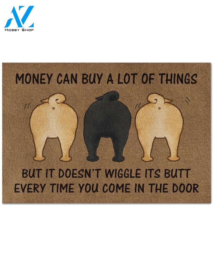 Pug Wiggle Funny Indoor And Outdoor Doormat Warm House Gift Welcome Mat Gift For Pug Lovers Gift For Dog Lovers