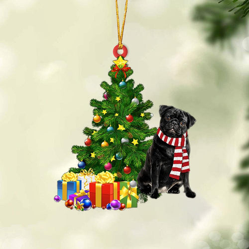 Godmerch- Ornament- Pug-Christmas Star Hanging Ornament, Happy Christmas Ornament, Car Ornament