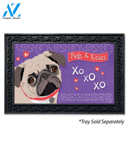 Pugs & Kisses Doormat - 18" x 30"
