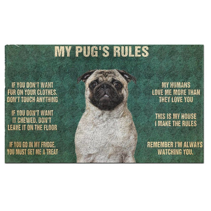 Pug's Rules Doormat