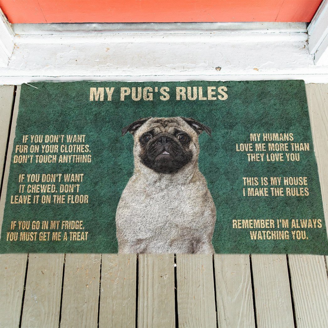 Pug's Rules Doormat