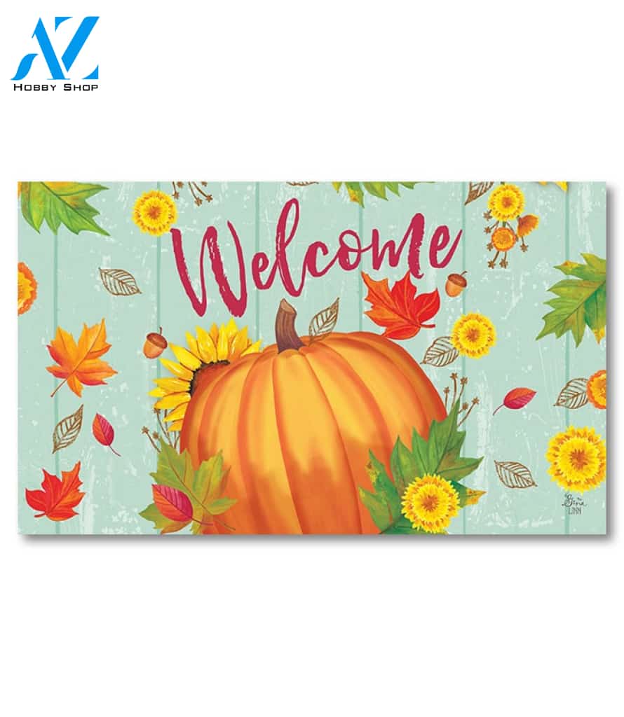 Pumpkin Autumn Welcome Doormat - 18" x 30"