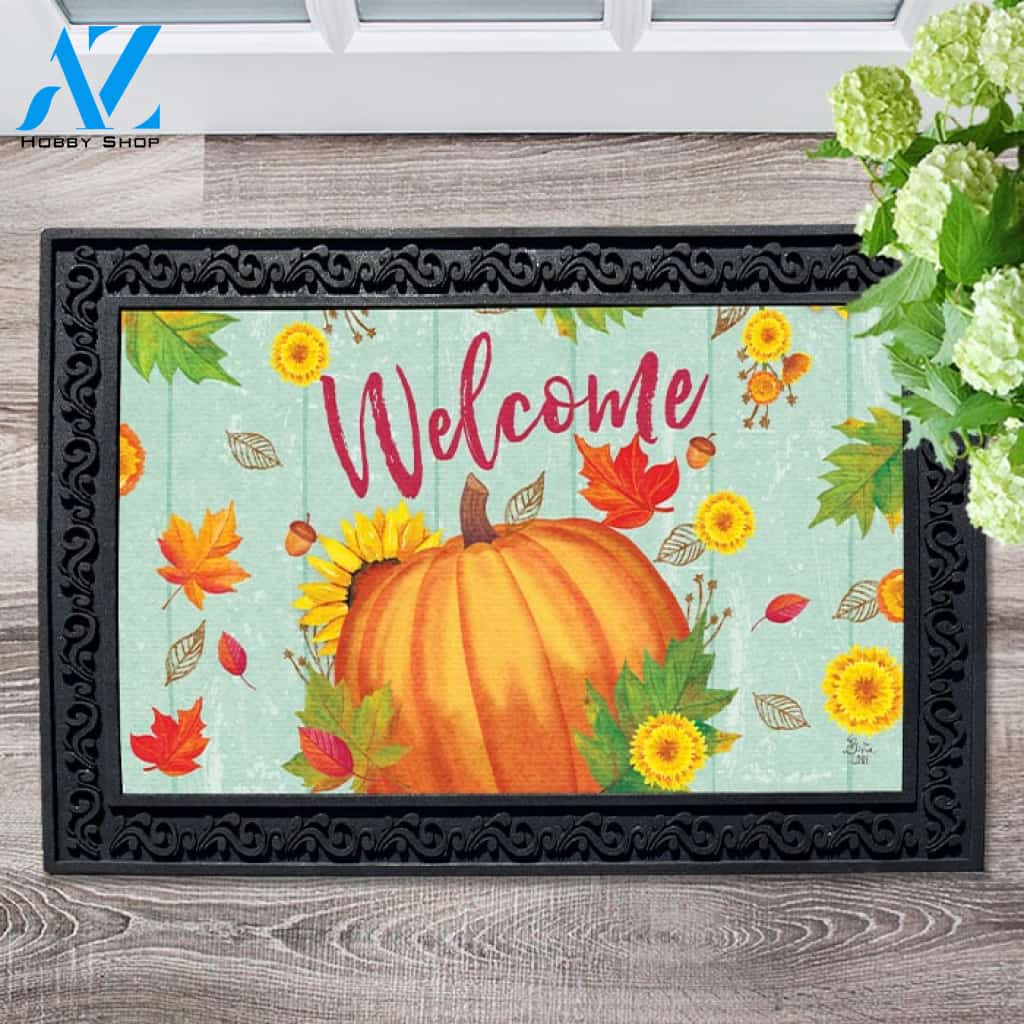 Pumpkin Autumn Welcome Doormat - 18" x 30"