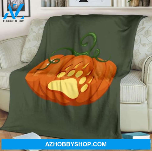 Pumpkin Fleece Blanket Scary Pumpkin Halloween Gift, Halloween Decor