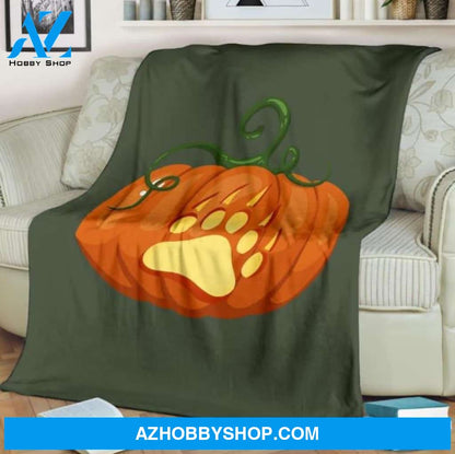 Pumpkin Fleece Blanket Scary Pumpkin Halloween Gift, Halloween Decor
