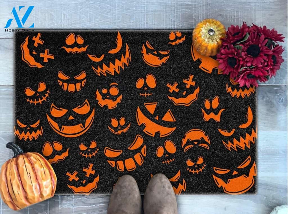 Pumpkin Halloween Face Doormat Indoor And Outdoor Doormat Warm House Gift Welcome Mat Home Decor Classroom Decor Gift For Halloween