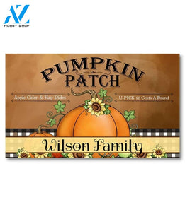 Pumpkin Patch Personalized Doormat - 18" x 30"