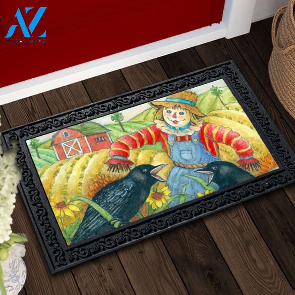 Pumpkin Patch Scarecrow Doormat - 18" x 30"