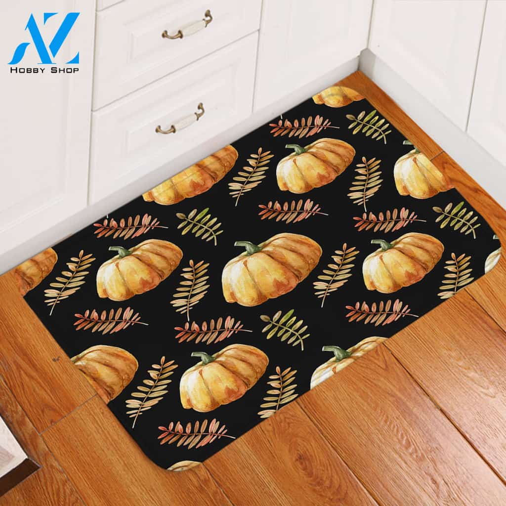 Pumpkin Patterns Door Mat