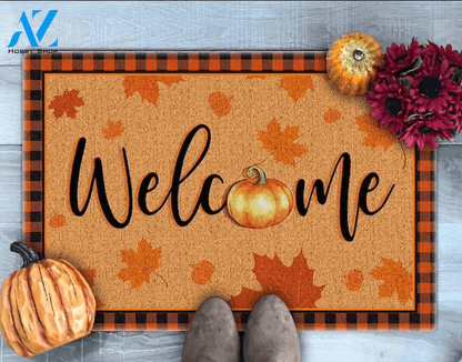 Pumpkin Welcome Doormat, Pumpkin Doormat, Fall Doormat, Fall Welcome Mat, Fall Decor, Thanksgiving Doormat, Gift For Friend Family
