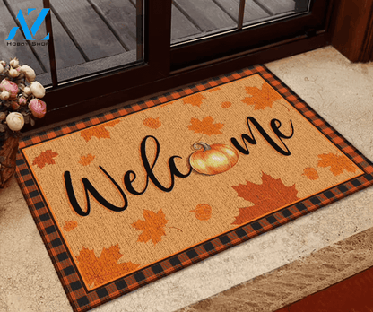 Pumpkin Welcome Doormat, Pumpkin Doormat, Fall Doormat, Fall Welcome Mat, Fall Decor, Thanksgiving Doormat, Gift For Friend Family
