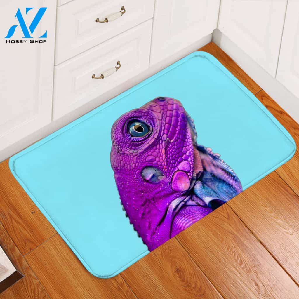 Purple Chameleon Door Mat