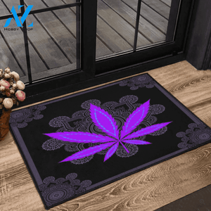 Purple Leaf Mandala Indoor And Outdoor Doormat Gift For Friend Family Birthday Gift Decor Warm House Gift Welcome Mat