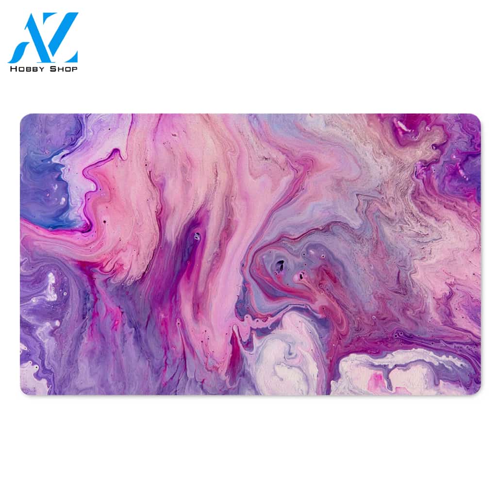 Purple Marble Door Mat