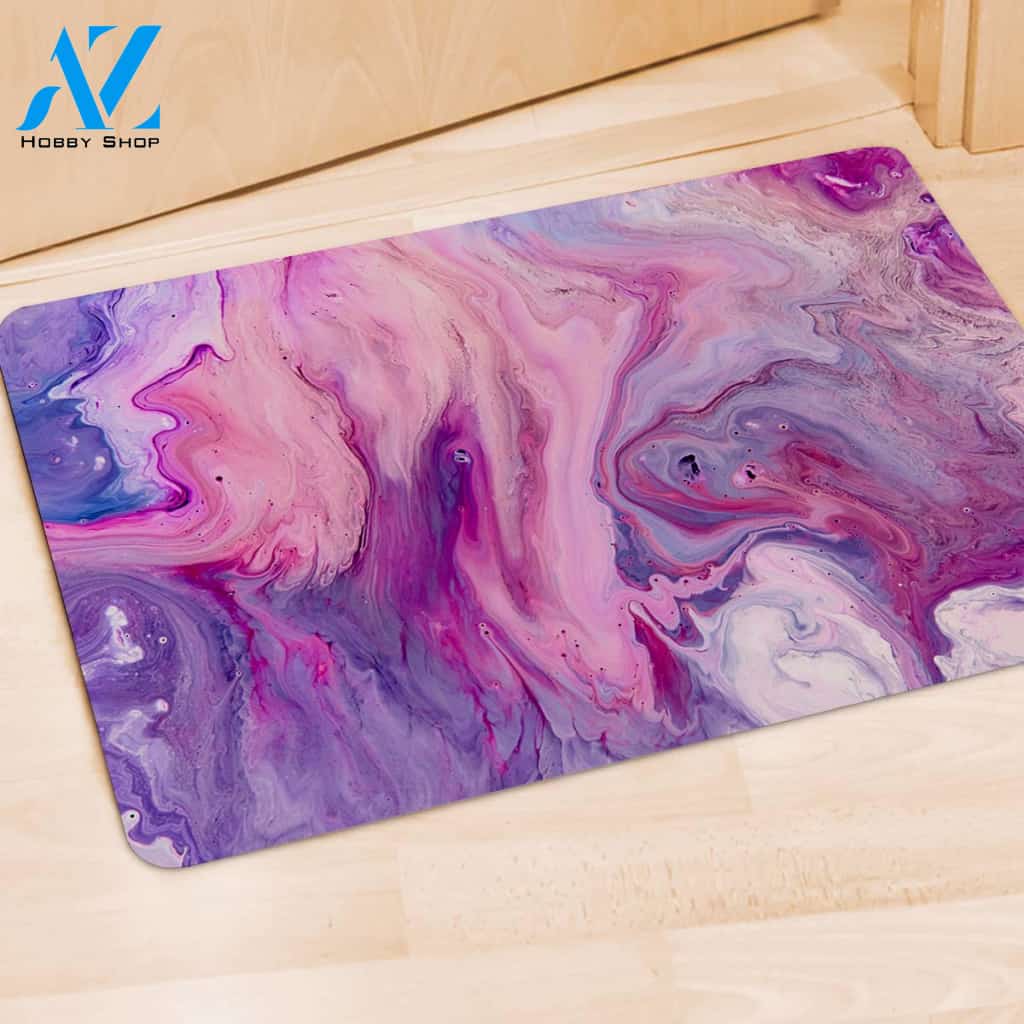 Purple Marble Door Mat