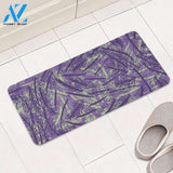 Purple Rose, Foam Green & Gentian Violet Rectangular Doormat