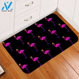 Purplish Flamingos Door Mat