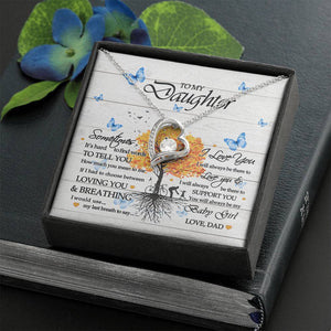 Gift For Daughter From Dad My Baby Girl Forever Love Necklace With MC