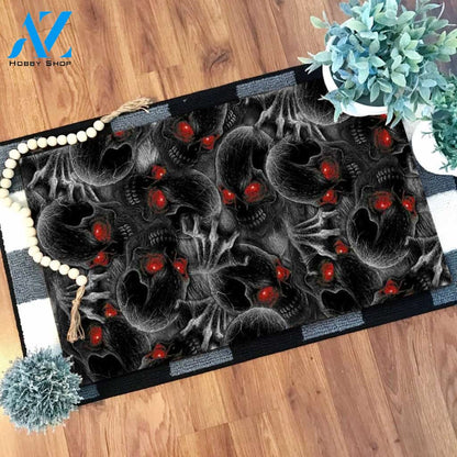 Q5 Red Eyes Skull Doormat SK-DM-00Q5