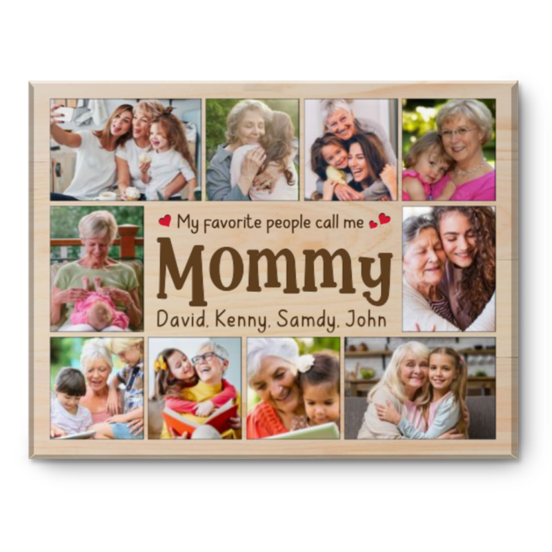 Mommy Photo Collage Canvas Print, Presents For Mommy, My Favorite People Call Me Mommy