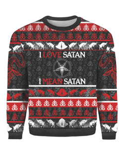 Satanic Tribal Red Ugly Christmas Sweater | For Men & Women | UH1054