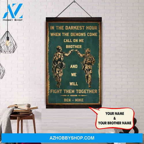 (Qh370) Customizable Soldier Hanging Canvas – Call On Me.