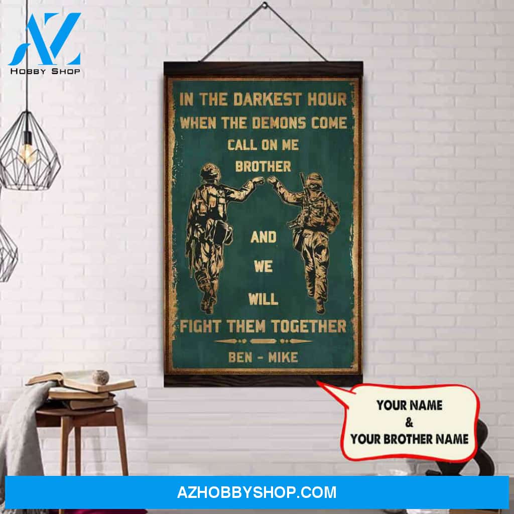 (Qh370) Customizable Soldier Hanging Canvas – Call On Me.