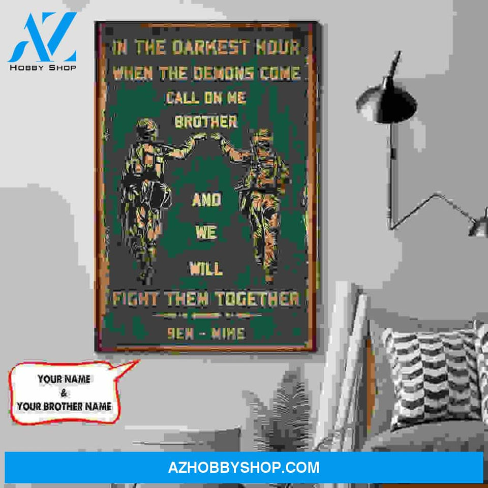 (Qh370) Customizable Soldier Hanging Canvas – Call On Me.
