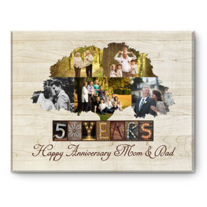 Golden Anniversary Gift, 50th Wedding Anniversary Gift For Parents, Mom And Dad Gift