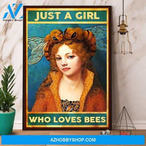 Queen Bee Just A Girl Who Loves Bees Canvas And Poster, Wall Decor Visual Art