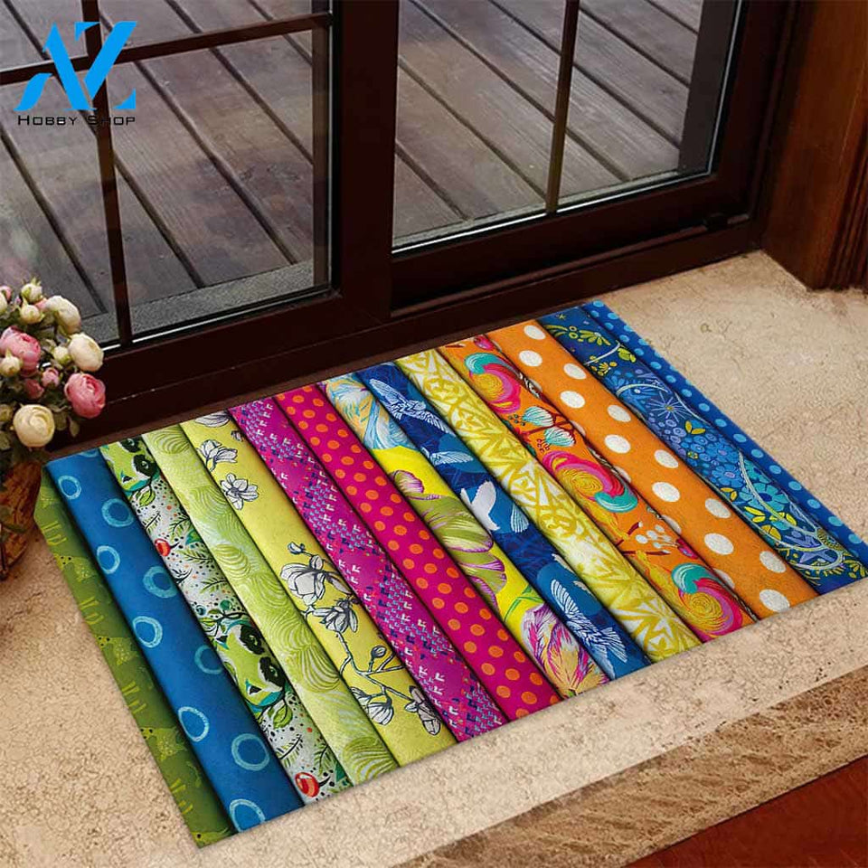 Quilting Fabric Pattern Print Doormat