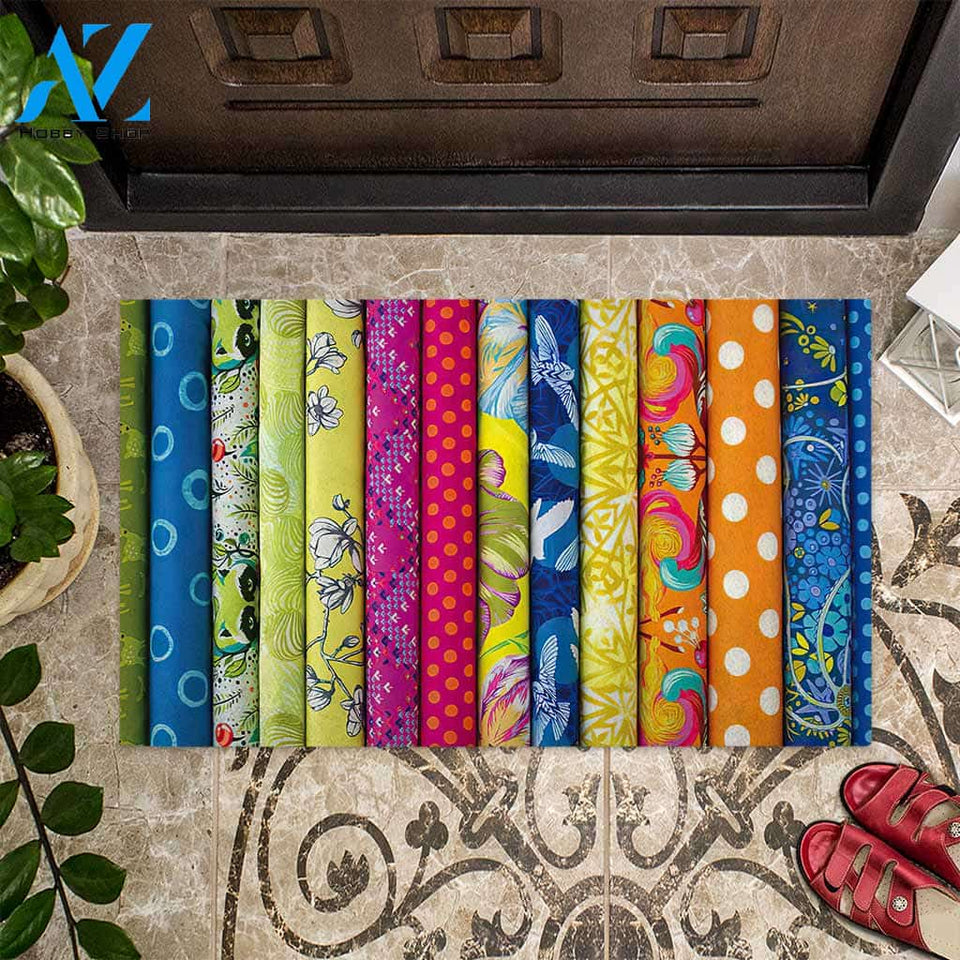 Quilting Fabric Pattern Print Doormat