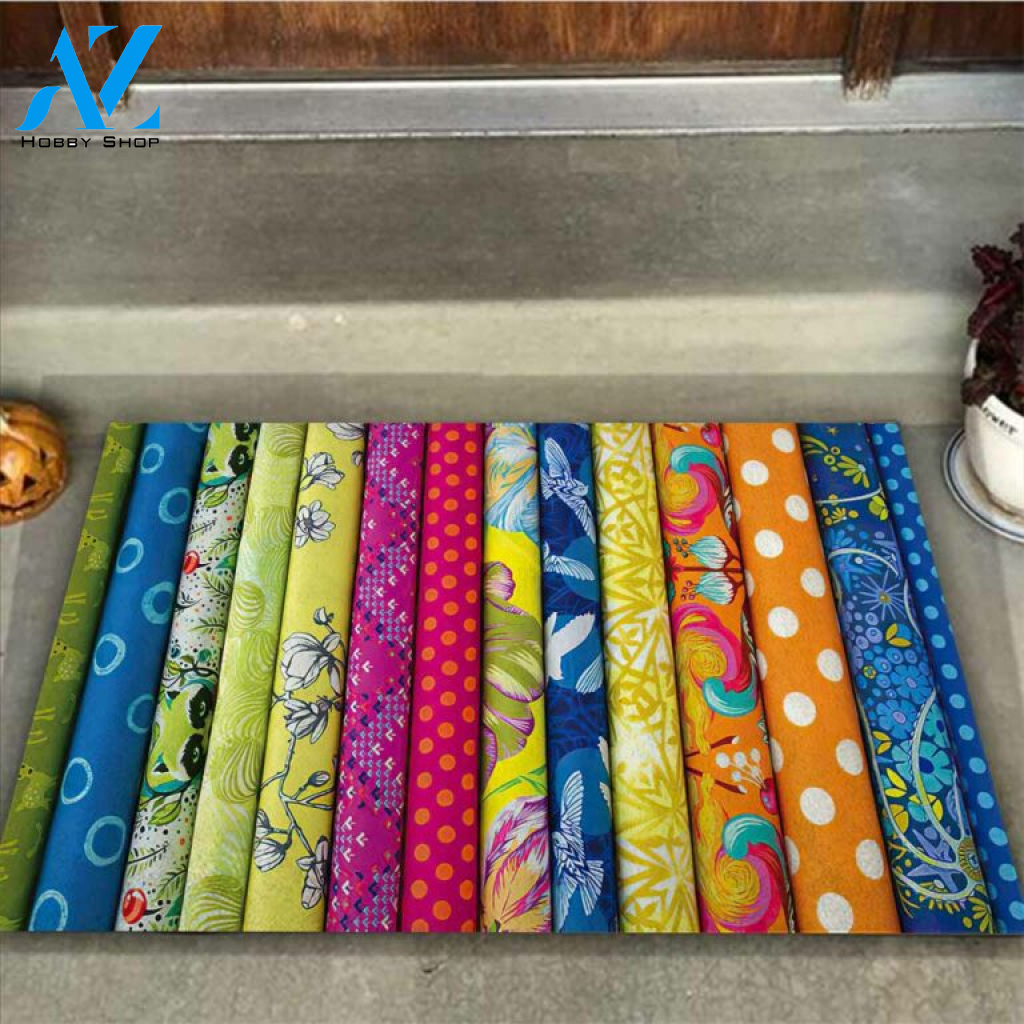 Quilting Fabric Pattern Print Doormat | Welcome Mat | House Warming Gift