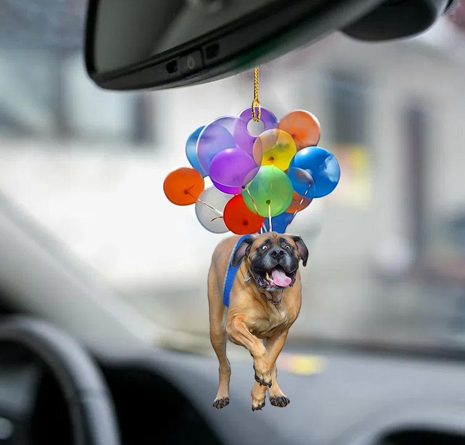 English Mastiff Dog Fly With Bubbles Car Hanging Ornament Dog Ornament Godmerch