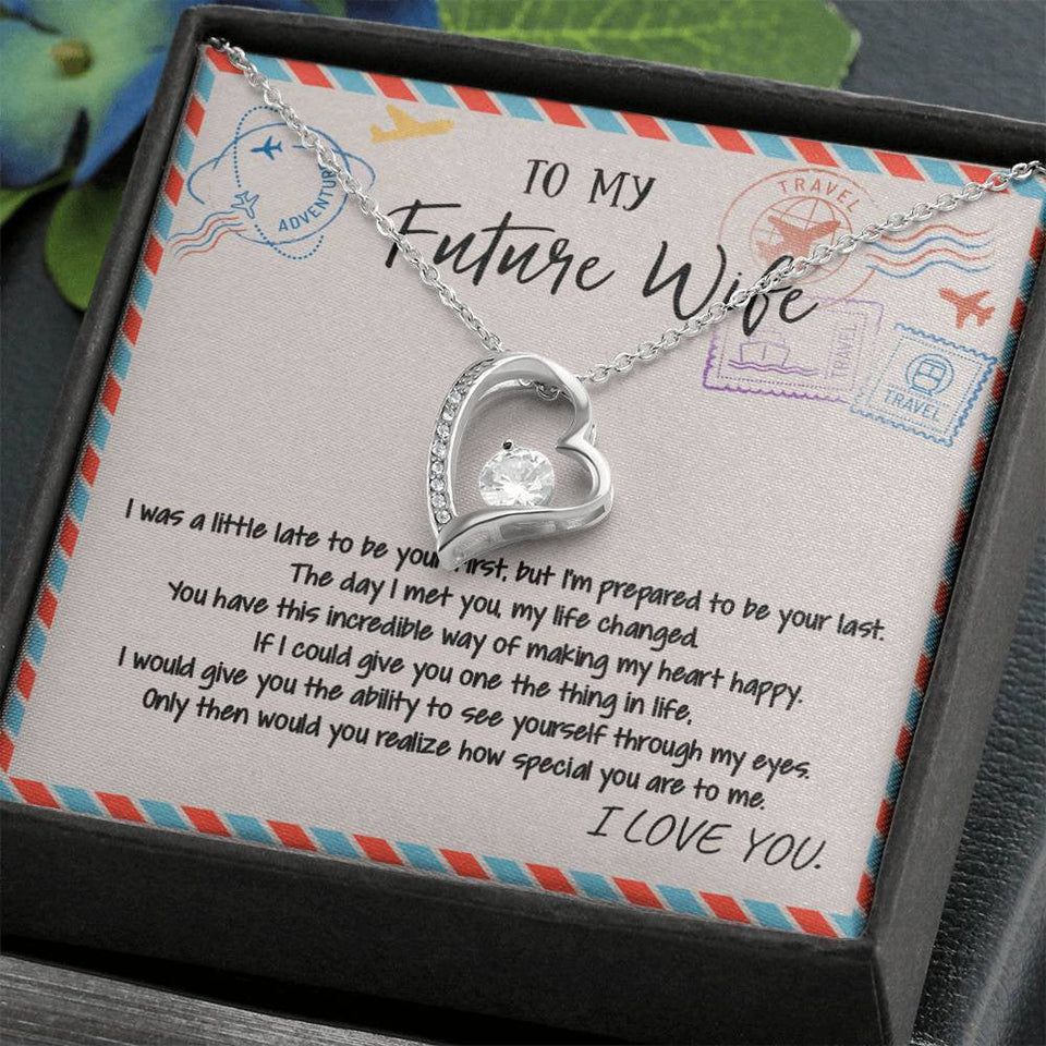Gift For Future Wife I Love You Envelope Forever Love Necklace With MC