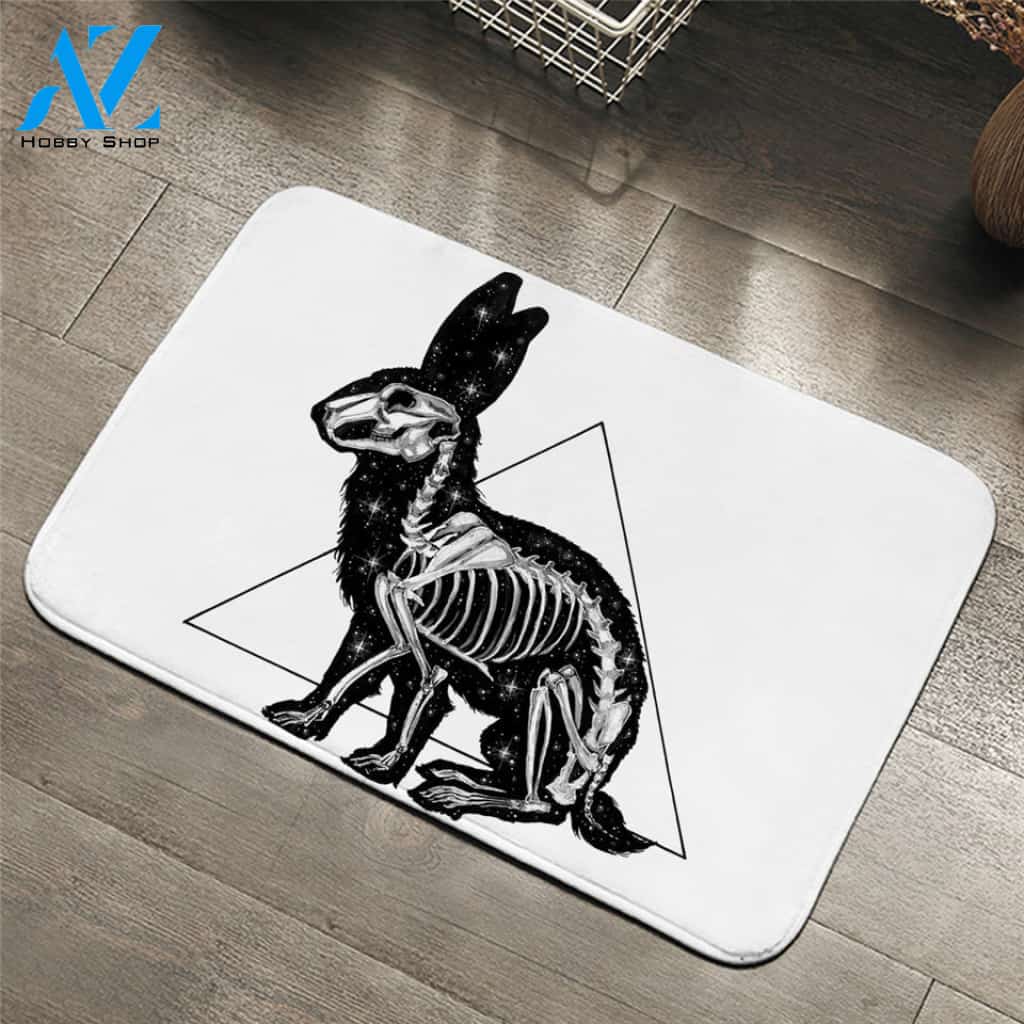 Rabbit Anatomy Door Mat
