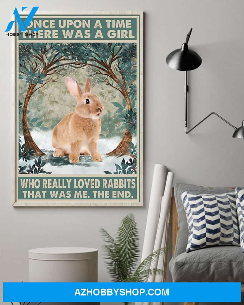 Rabbit, Once Upon A Time There Was A Girl Canvas And Poster, Wall Decor Visual Art