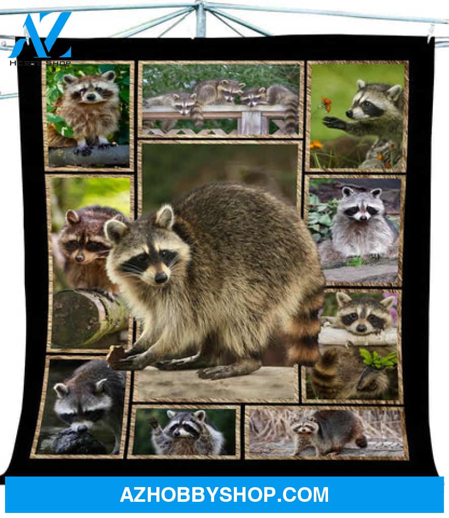 Raccoon Blanket, Beautiful Raccoon, Gift for Raccoon Lover