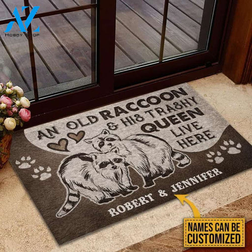Raccoon Trashy Queen Custom Doormat | Welcome Mat | House Warming Gift