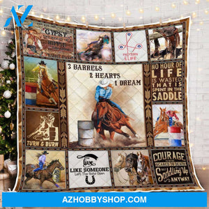 Racing Blanket, Barrel Racing Gift for Barrel Racing Lovers