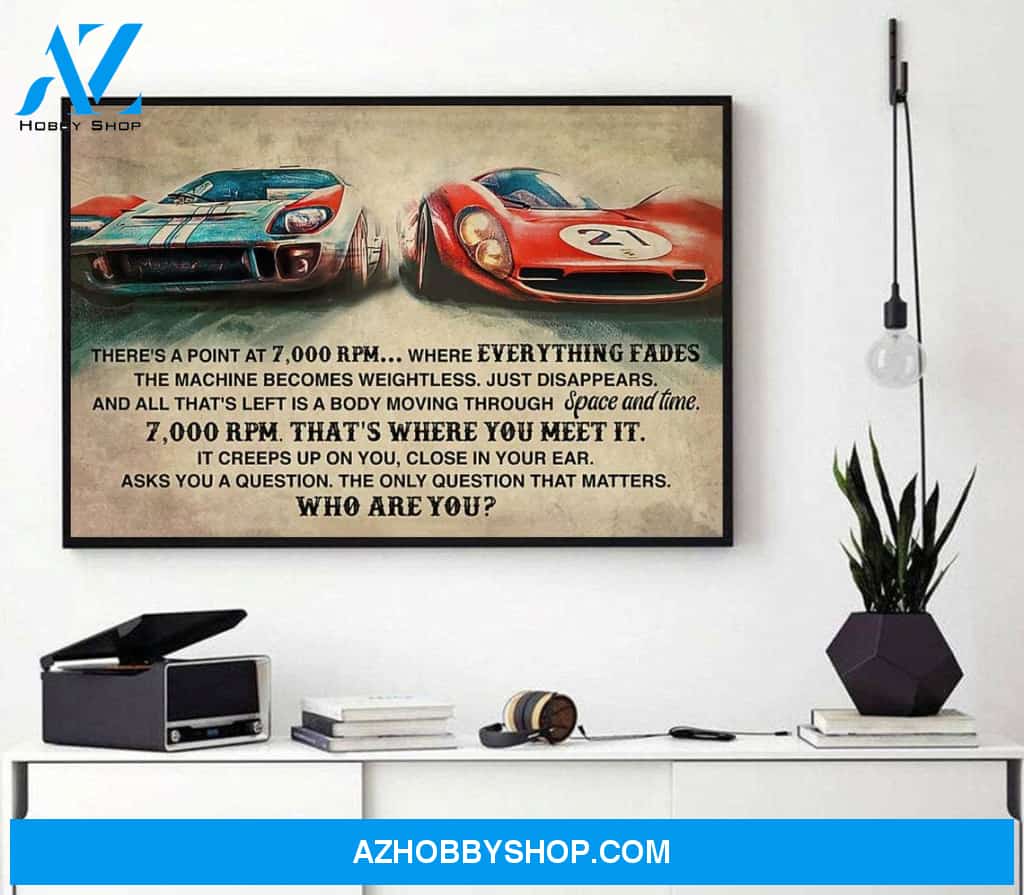 Racing Car Canvas And Poster, Canvas Painting, Wall Decor Visual Art