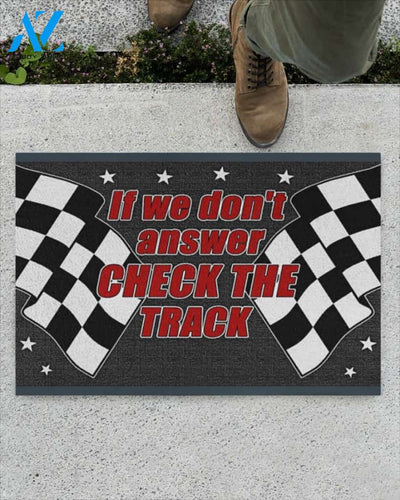 Racing If We Don't Answer Check The Track Doormat Welcome Mat House Warming Gift Home Decor Funny Doormat Gift Idea