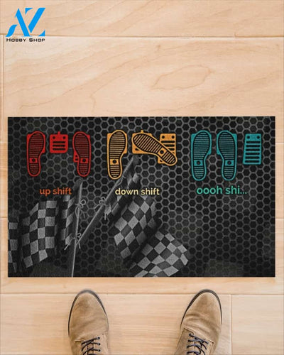 Racing Up Down Funny Doormat Gift For Racing Lovers Birthday Gift Home Decor Warm House Gift Welcome Mat